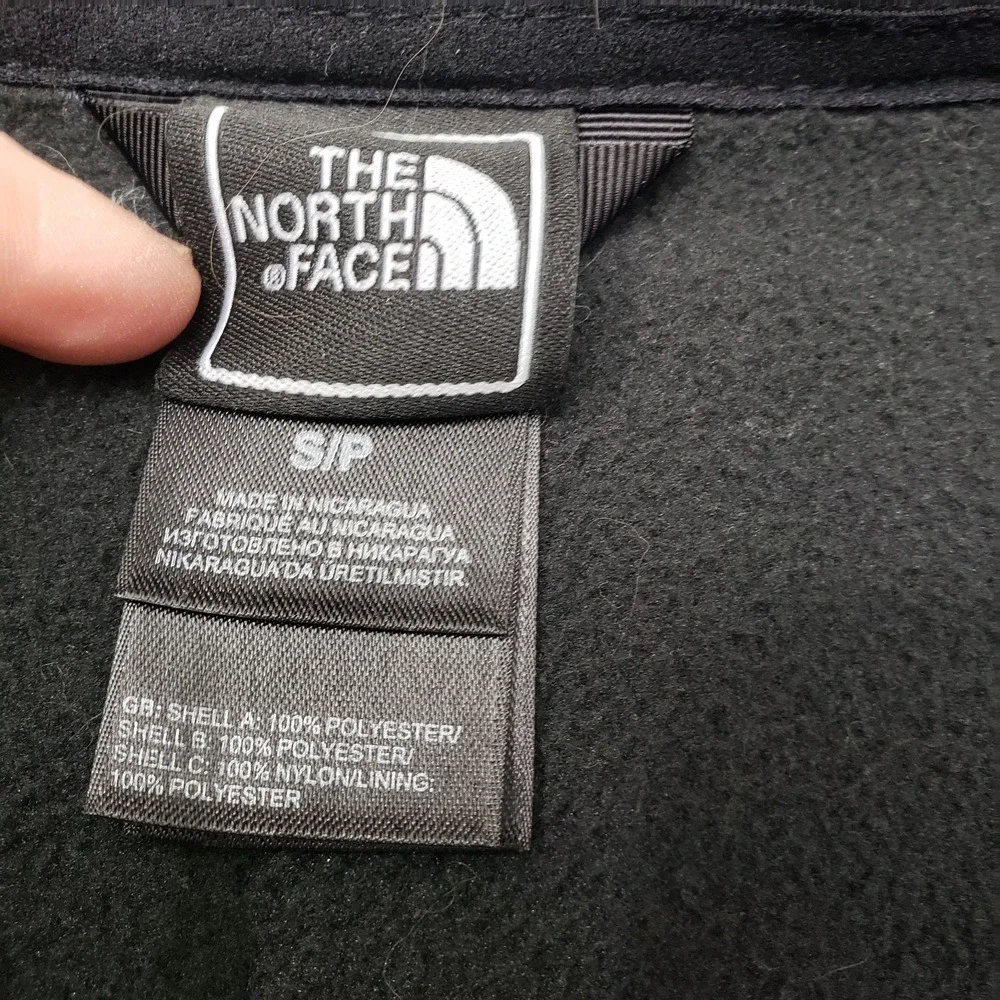 The North Face Sweatshirt Mens‎ Small Black Fleece Full Zip Pockets Outdoors
